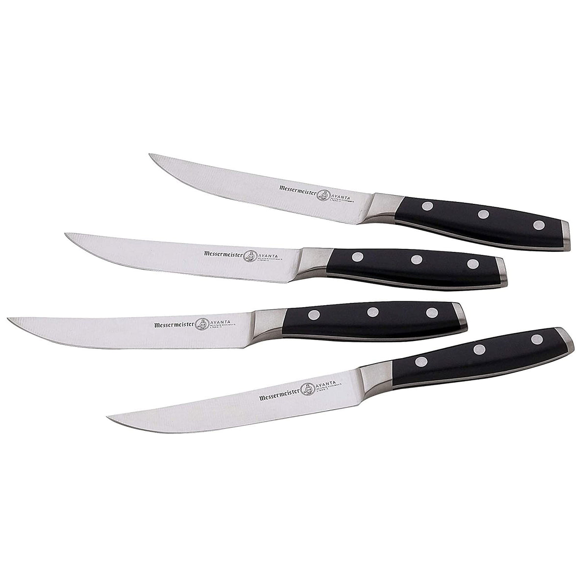 Messermeister Avanta Stainless Fine Edge Steak Knife Set, 4 Piece (Open Box)