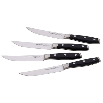 Messermeister Avanta Stainless Fine Edge Steak Knife Set, 4 Piece (Open Box)