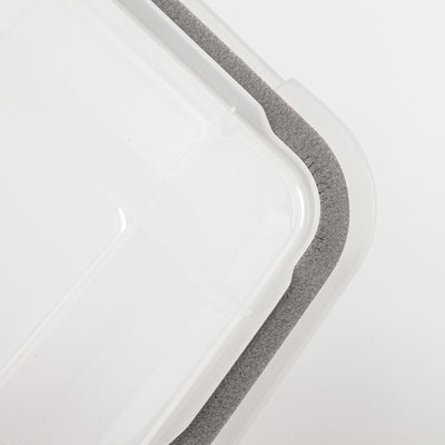 IRIS USA 30.6 Quart Clear Plastic Weathertight Plastic Storage Container Box