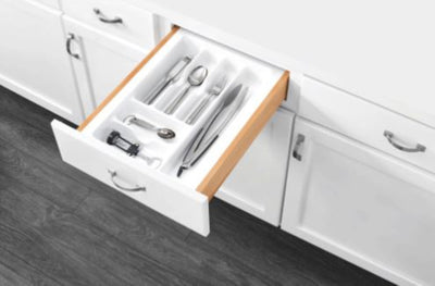 Rev-A-Shelf GCT-2W-52 Plastic Compartment Cutlery Tray Insert Organizer, White