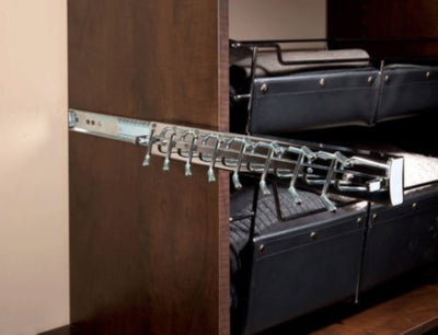 Rev-A-Shelf Sidelines 14'' Pop Out Deluxe Tie Rack, Chrome, TRCPOSL-14-CR-1 - VMInnovations