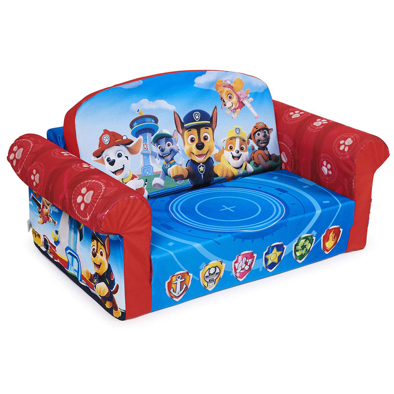 Marshmallow Furniture Kids 2-in-1 Flip Open Foam Compress Sofa Bed, Paw Patrol