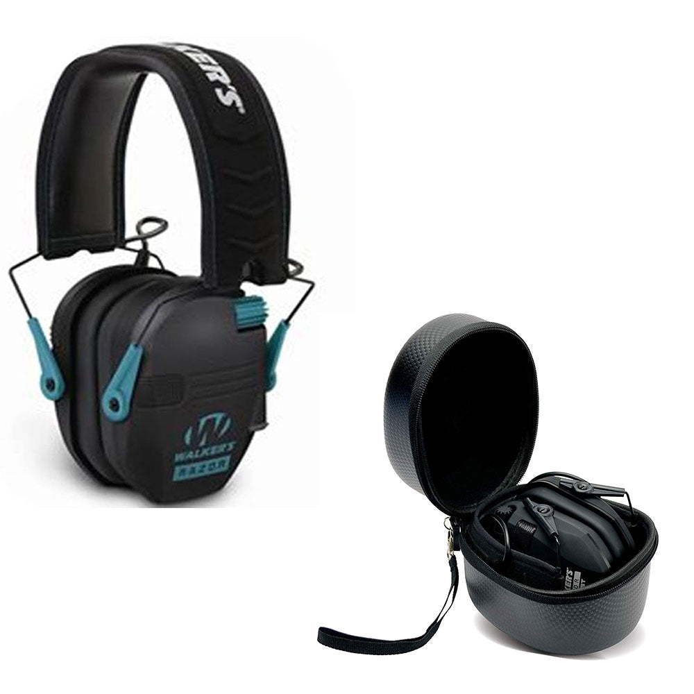 Walker's Razor Slim Shooter Electronic Hearing Protection Earmuff with Case