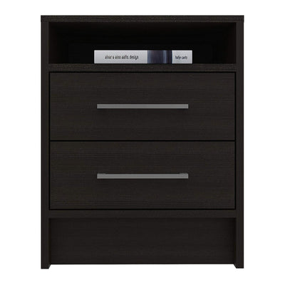 TUHOME Eter Nightstand Bedroom End Table with 2 Drawers, Espresso (2 Pack) - VMInnovations