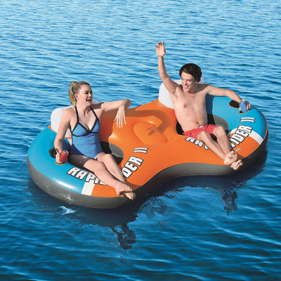 Bestway Rapid Rider 4 Person Floating Island Raft and Rapid Rider 2 Person Tube - VMInnovations
