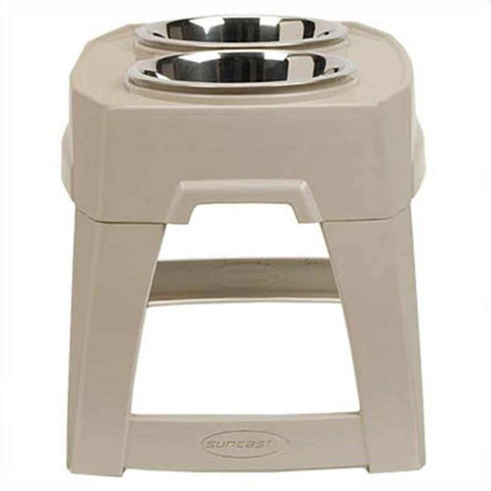 Suncast PFT800 Elevated Pet Feeder Feeding Tray Removable 8" Bowls (Open Box)