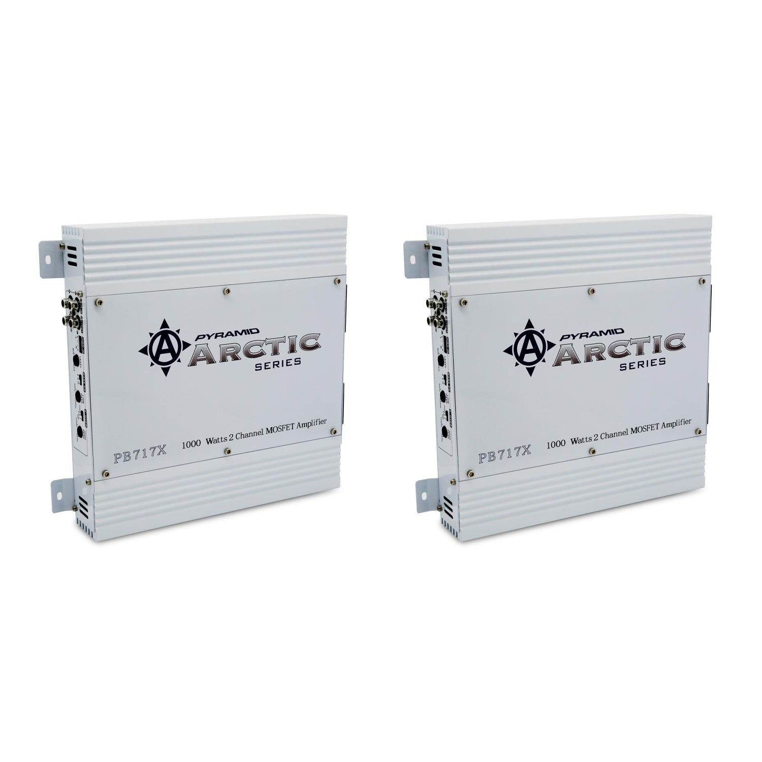 Pyramid PB717X 1000W 2 Channel Class AB Car Audio Mosfet Amplifier (2 Pack)