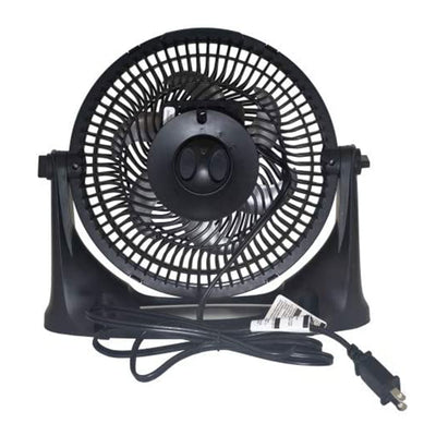 Comfort Zone 9 Inch 3 Speed Turbo Power Air Cooling Floor Fan, Black (Open Box)