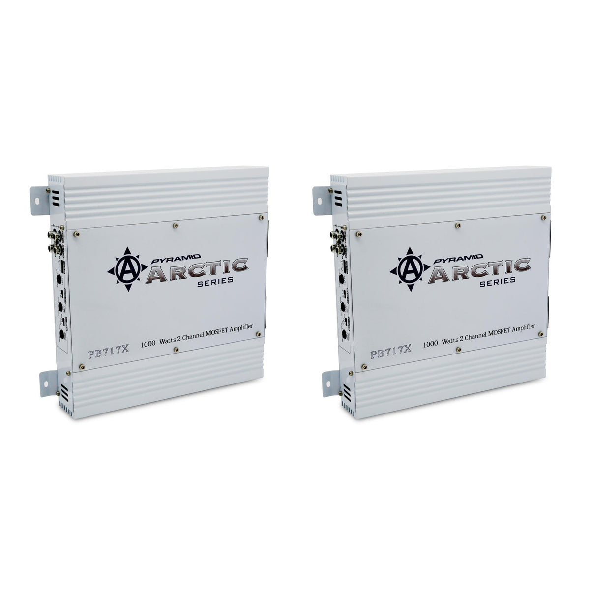 Pyramid PB717X 1000W 2 Channel Class AB Car Audio Mosfet Amplifier (2 Pack)