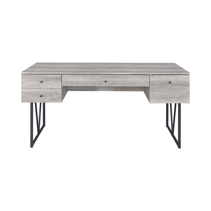 Coaster Home Furniture 4 Drawer Home Office Writing Desk, Grey Driftwood Finish - VMInnovations