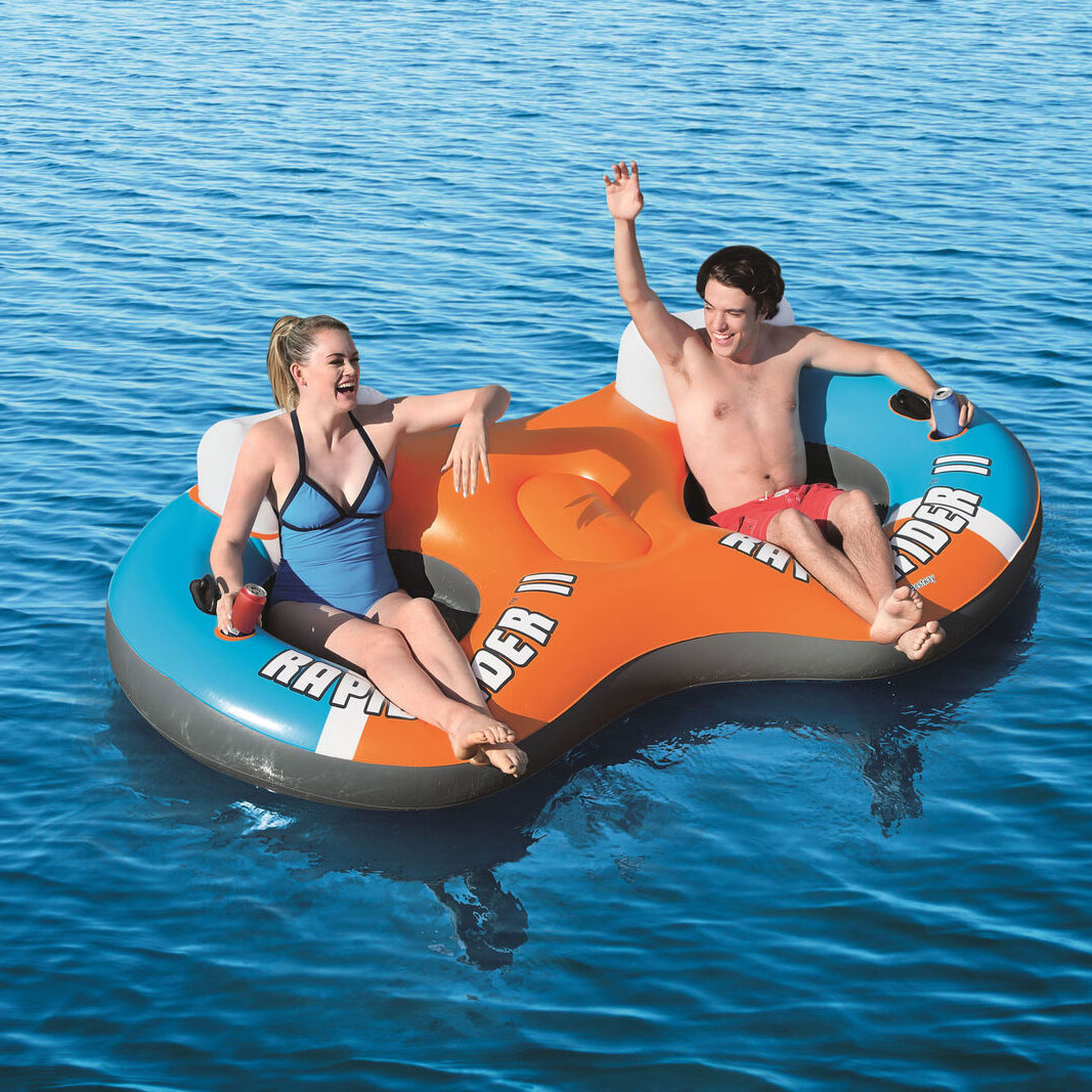 Bestway Rapid Rider 4 Person Floating Island Raft and Rapid Rider 2 Person Tube - VMInnovations