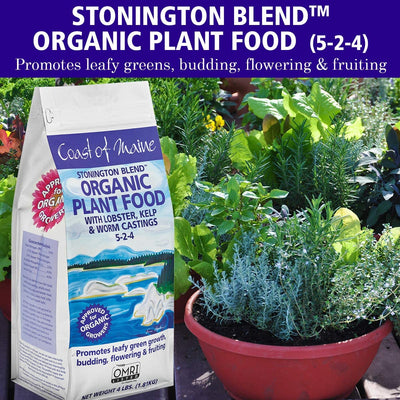 Coast of Maine Organic Stonington Blend Plant Food, 4 Pound Bag (2 Pack) - VMInnovations