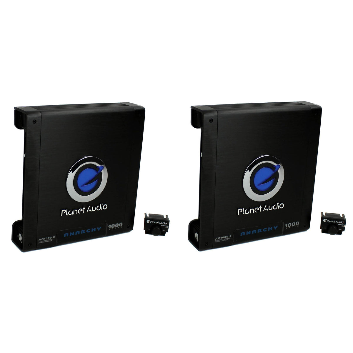 Planet Audio AC1000.2 1000W 2 Channel Class A/B Power Stereo Amplifier (2 Pack)