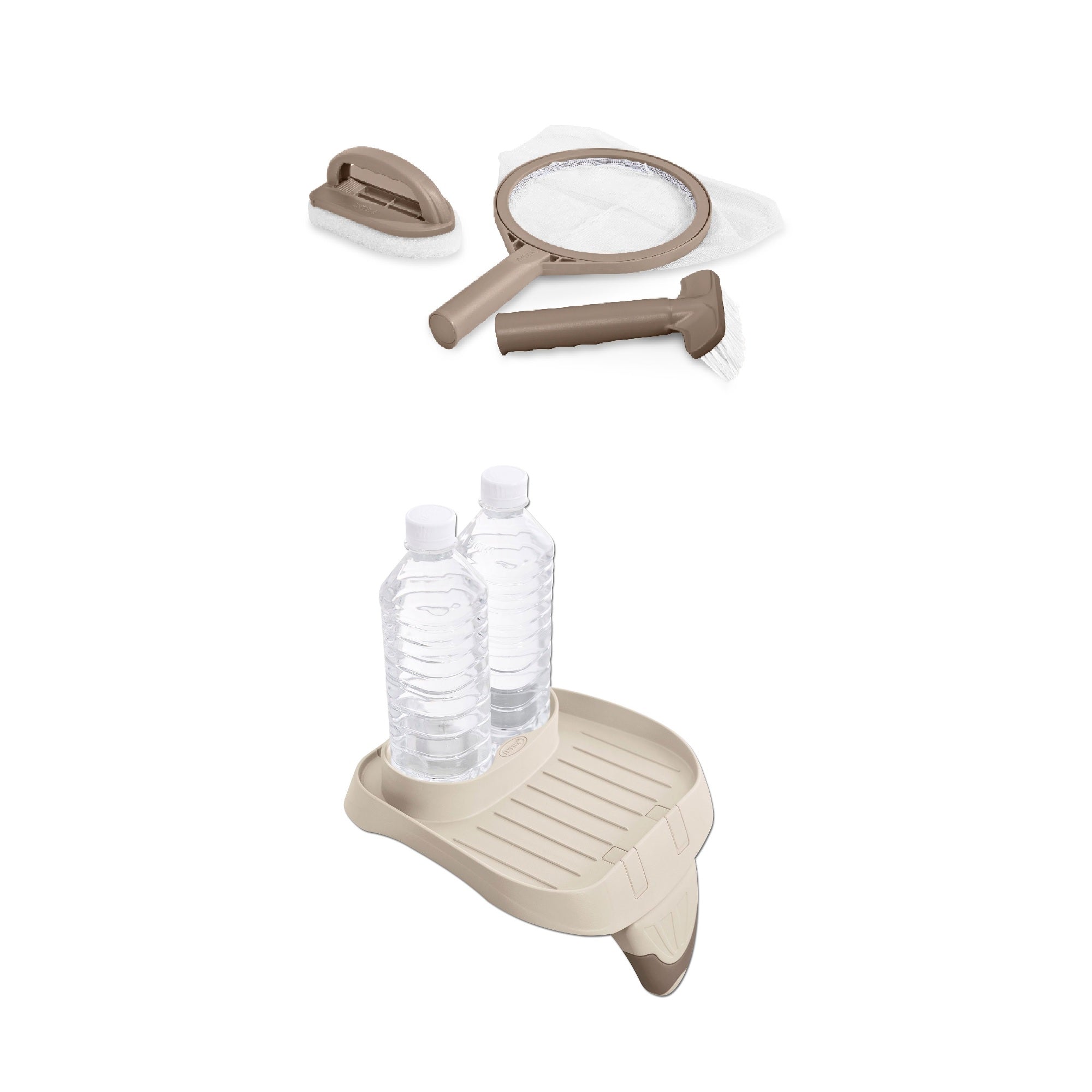 Intex Hot Tub Maintenance Accessory Kit & Attachable Cup Holder (2 Pack) - VMInnovations
