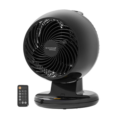 IRIS USA Remote Controlled Desktop Portable Compact Small Oscillating Fan, Black