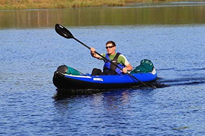 Sea Eagle Inflatable 3 Person Kayak Explorer Pro Package, White/Blue (Open Box)
