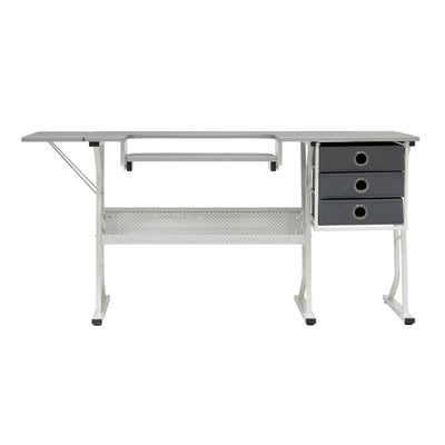 Sew Ready 38010 Eclipse Hobby Craft Table Computer Desk with Drawers (For Parts)
