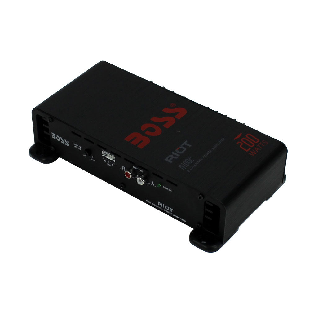 BOSS Audio R1002 200W 2-Channel RIOT Car Audio High Power Amplifier Amp (4 Pack)