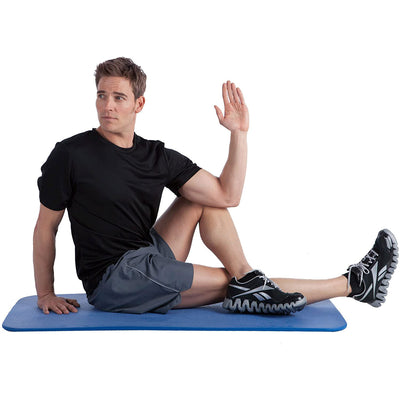 AIREX Fitline 120 Workout Exercise Fitness Foam Gym Floor Yoga Mat Pad, Blue