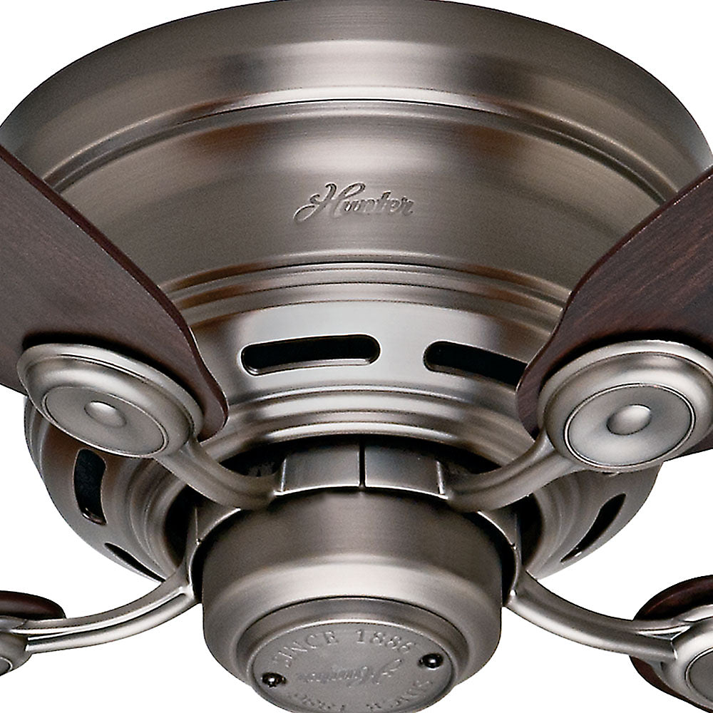 Hunter Fan Company Low Profile IV 42 Inch Home Ceiling Fan, Pewter (Open Box) - VMInnovations