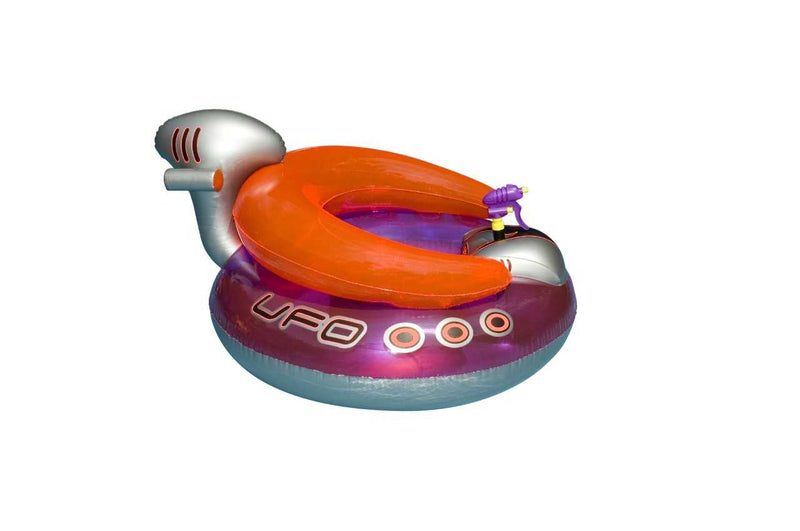 Swimline Pool Basketball Game w/ Ball & UFO Lounge Chair w/ Squirt Gun (2 Pack)