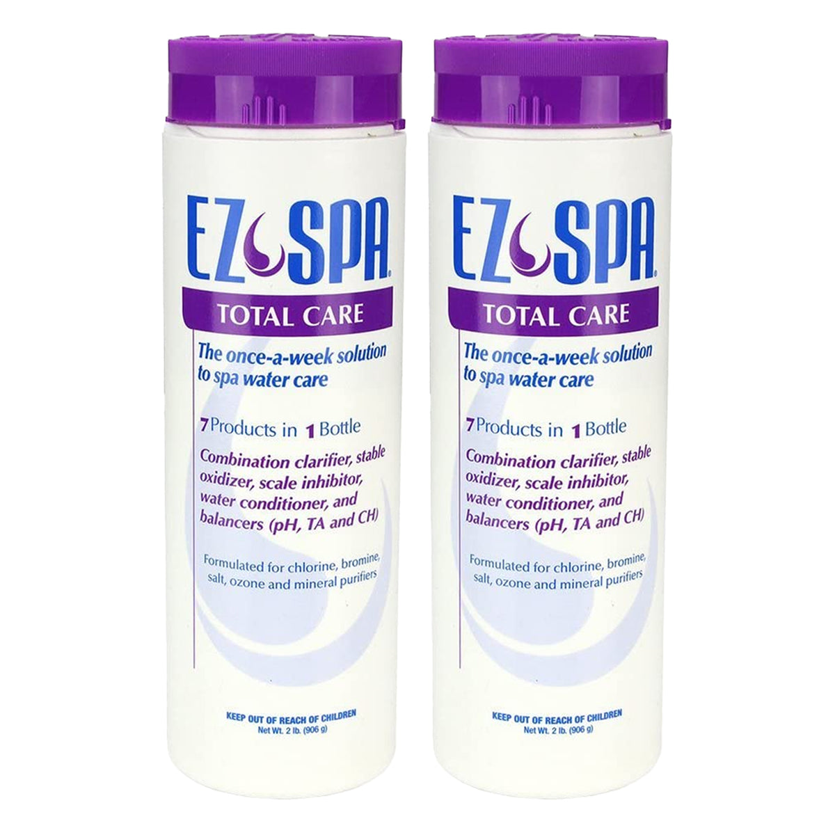 EZ Spa EZSTC2 Hot Tub Total Care Water Chemical Treatment Blend, 2 Lb (2 Pack) - VMInnovations