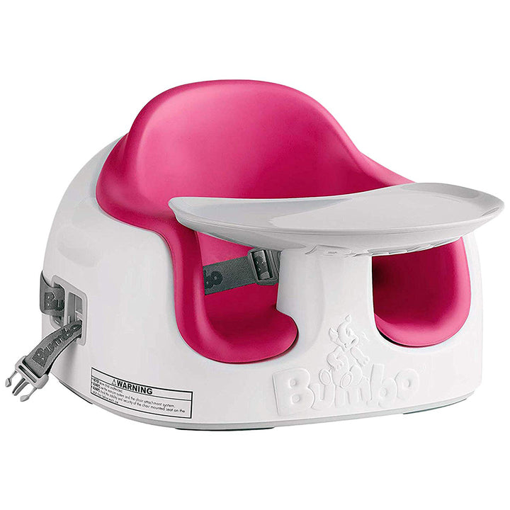 Bumbo Baby Toddler Adjustable Height 3-in-1 Non-Slip Booster Multi Seat, Magenta - VMInnovations