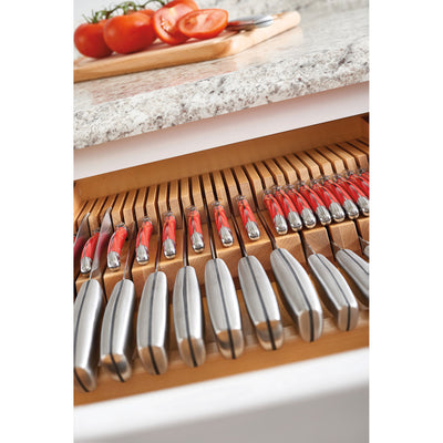 Rev-A-Shelf Double Knife Block Drawer Insert w/ 22 Inch Wood Spice Drawer Insert