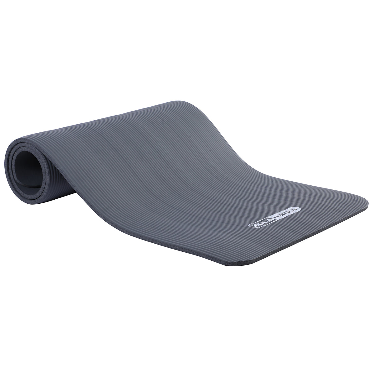 HolaHatha 72 x 24" High Density 0.5" Thick Non Slip Home Workout Yoga Mat, Black - VMInnovations