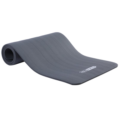 HolaHatha 72 x 24" High Density 0.5" Thick Non Slip Home Workout Yoga Mat, Black - VMInnovations