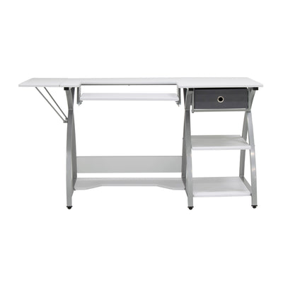 Sew Ready Venus Sewing Machine Craft Table Computer Desk, Silver (Open Box)