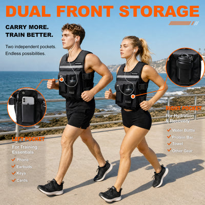 BalanceFrom 50 lb Weighted Training Vest with Quick Release and Breathable Mesh
