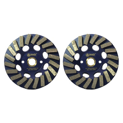 DiamaPro Systems NonThreaded 5" 20 Segment Turbo Grinding Cup Wheel (2 Pack) - VMInnovations