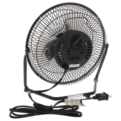 Comfort Zone 9 Inch 3 Speed Portable Air Cooling Floor Fan, Black (Open Box)