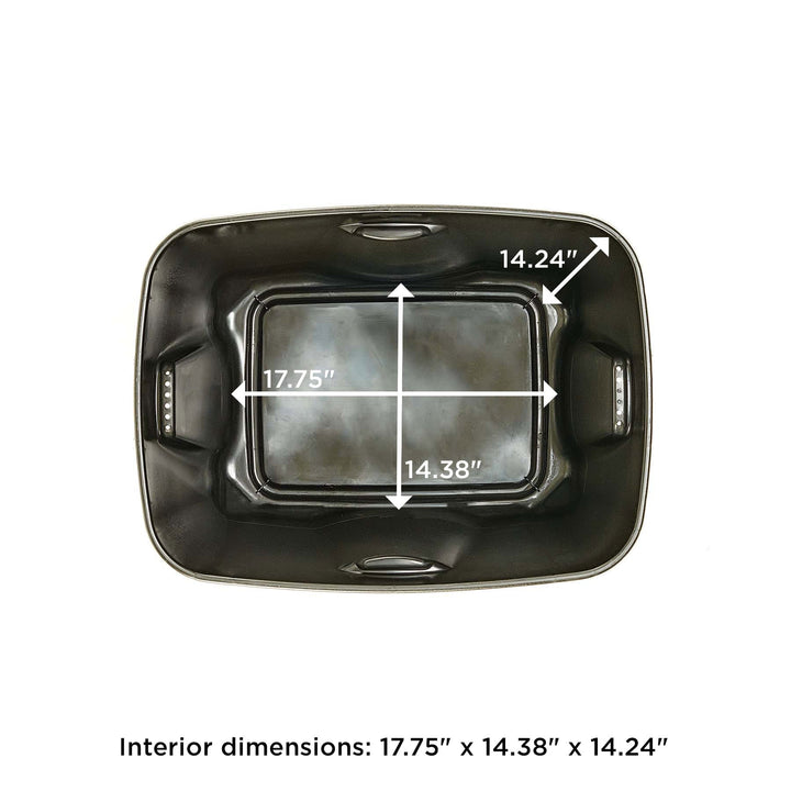 Homz 6618BKTS.08 18 Gal Molded Plastic Storage Bin w/ Lid, Black/Gray (Open Box) - VMInnovations