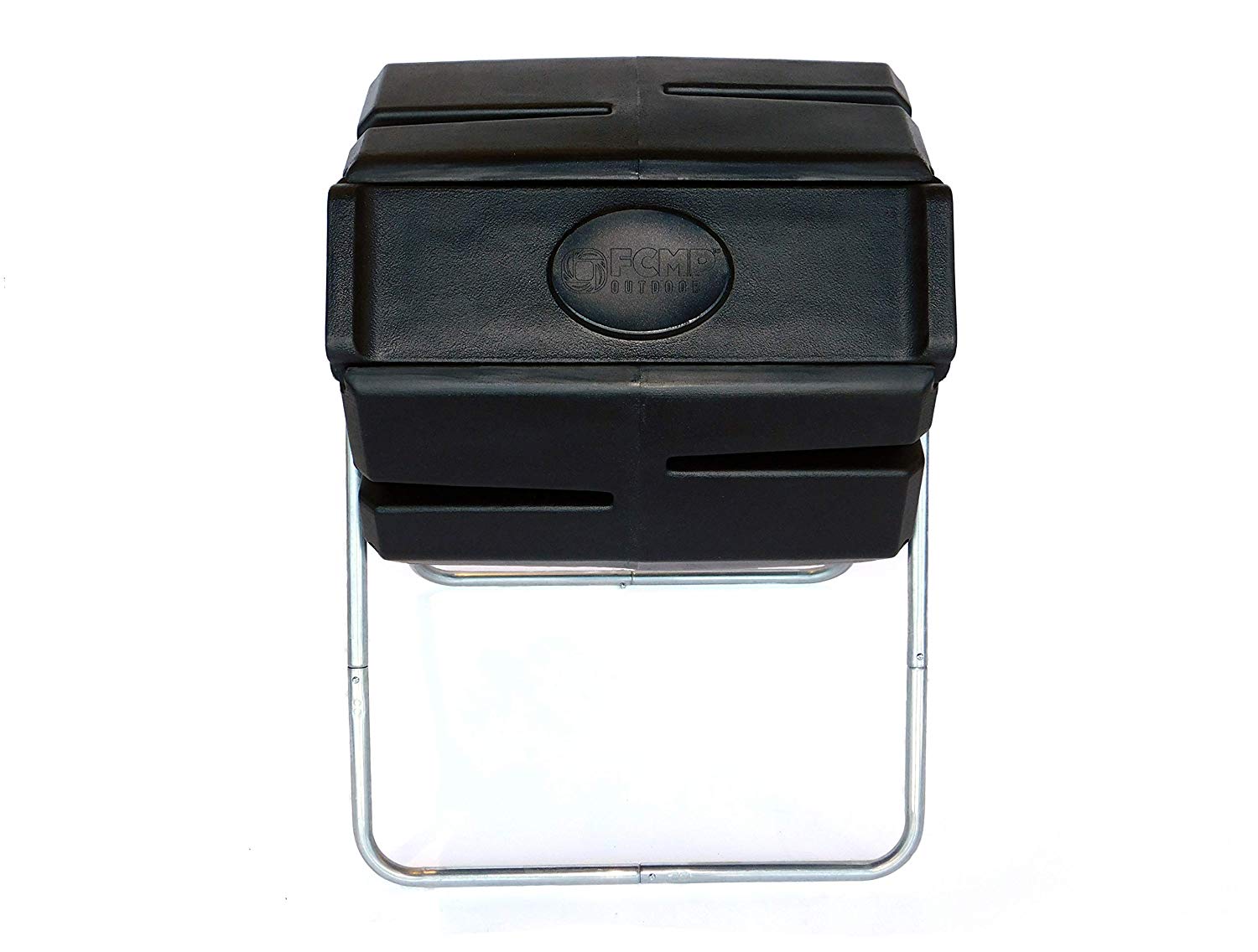 FCMP Outdoor 37 Gallon 1 Piece Tumbling Composter Bin for Soil (Open Box)