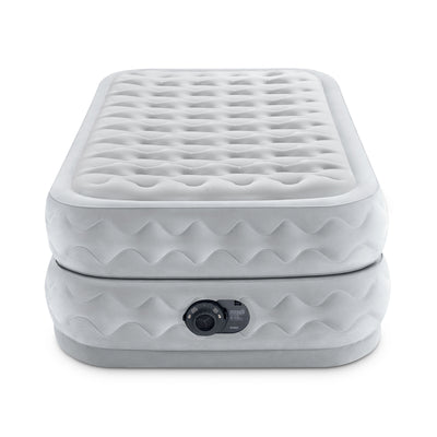 Intex Supreme Air Flow Fiber Tech Air Mattress with Built in Pump, Twin (Used)