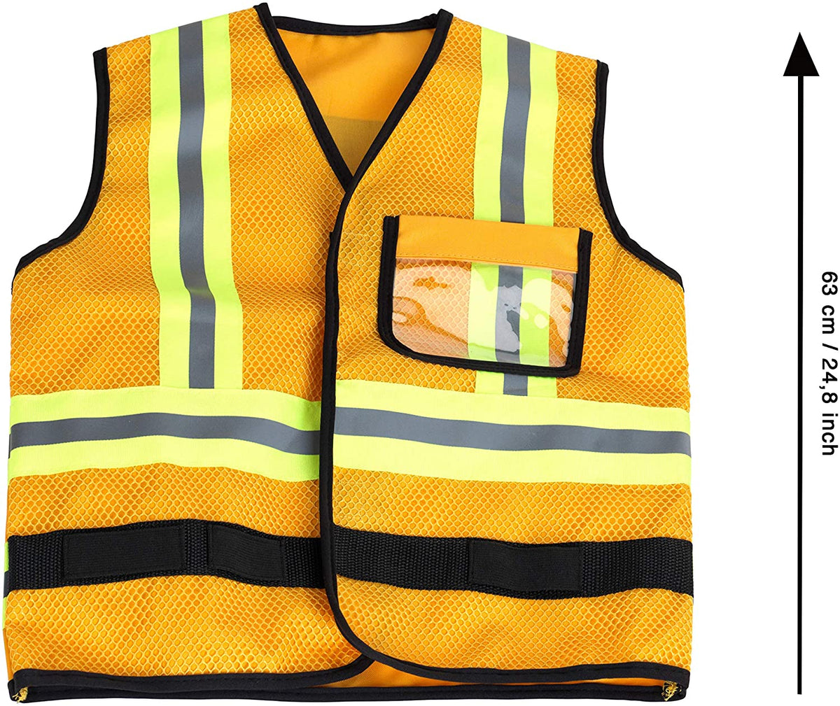 Theo Klein Caterpillar Construction Worker Costume Vest Set for Ages 3 and Up