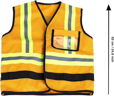 Theo Klein Caterpillar Construction Worker Costume Vest Set for Ages 3 and Up
