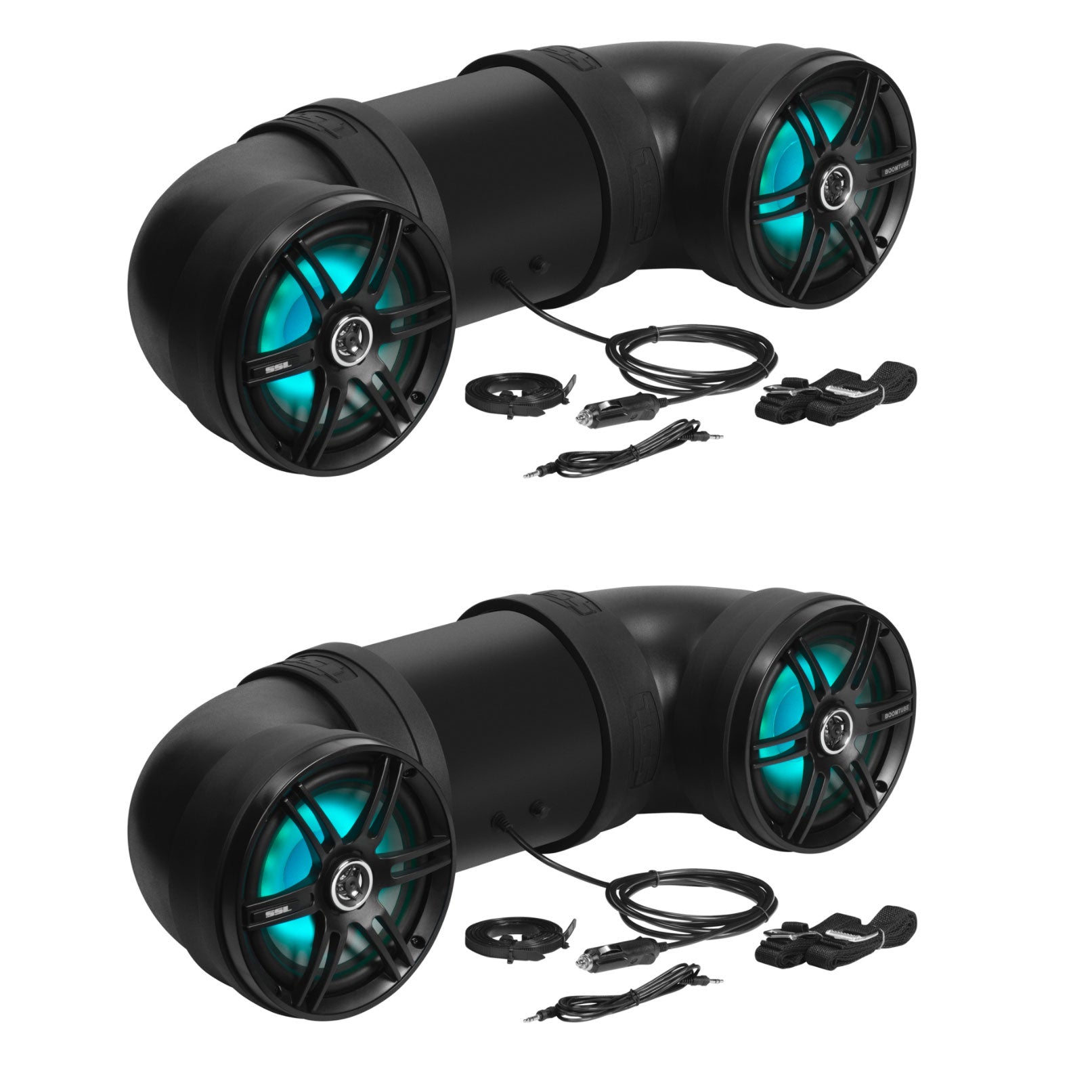 Soundstorm BTB8L 8 Inch 700W Bluetooth Amplified Marine UTV ATV Speaker (2 Pack)