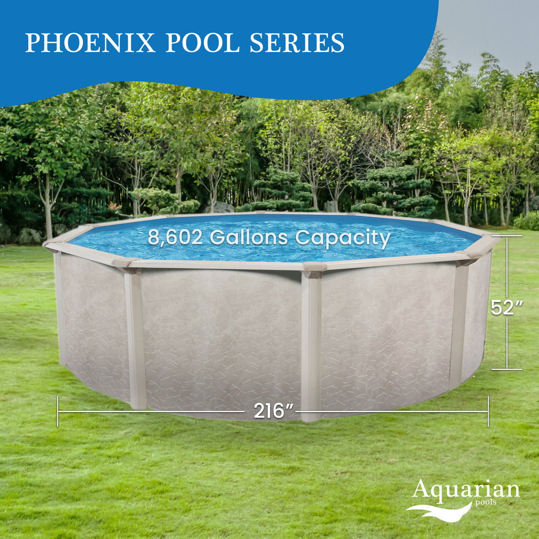 Aquarian Phoenix 18'x52" Round Steel Frame Above Ground Swimming Pool w/o Liner - VMInnovations