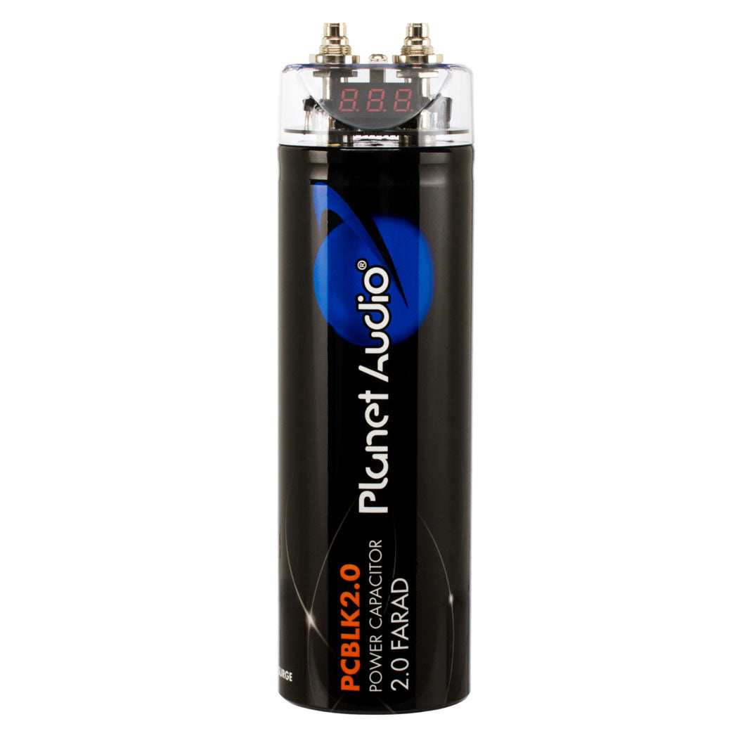 Planet Audio PCBLK2.0 2 Farad Car Digital Capacitor Audio Cap with LED (4 Pack)