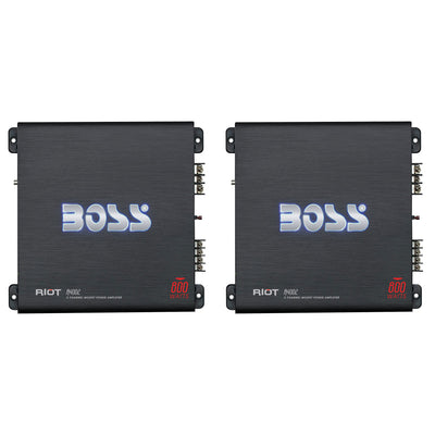 BOSS Audio Systems R4002 800W 2-Channel Power Car Audio Amp and Remote (2 Pack)