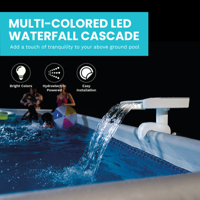 Intex 28090E Above Ground Swimming Pool 3 Colored LED Relaxing Waterfall Cascade