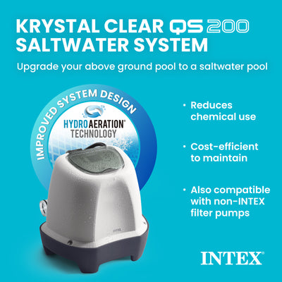 Intex 26661EG Krystal Clear Pool Small and Sleek Saltwater System (For Parts) - VMInnovations