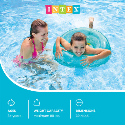 Intex 59260EP Colorful Transparent Inflatable Swimming Pool Beach Tube Raft