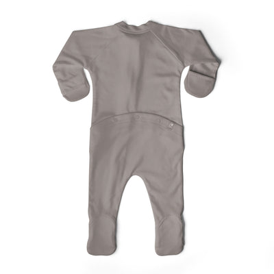Goumikids Unisex Baby Footie Pajamas Organic Sock Sleeper Clothes, 0-3M Pewter