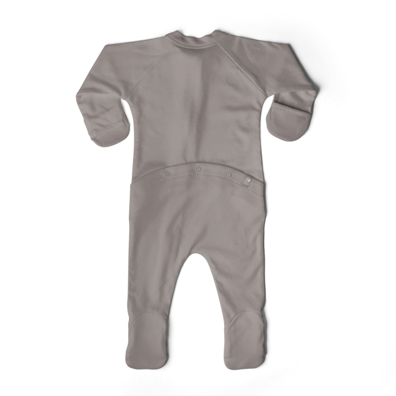 Goumikids Unisex Baby Organic Footie Pajama Outfit Bundle w/Booties, 0-3M Pewter
