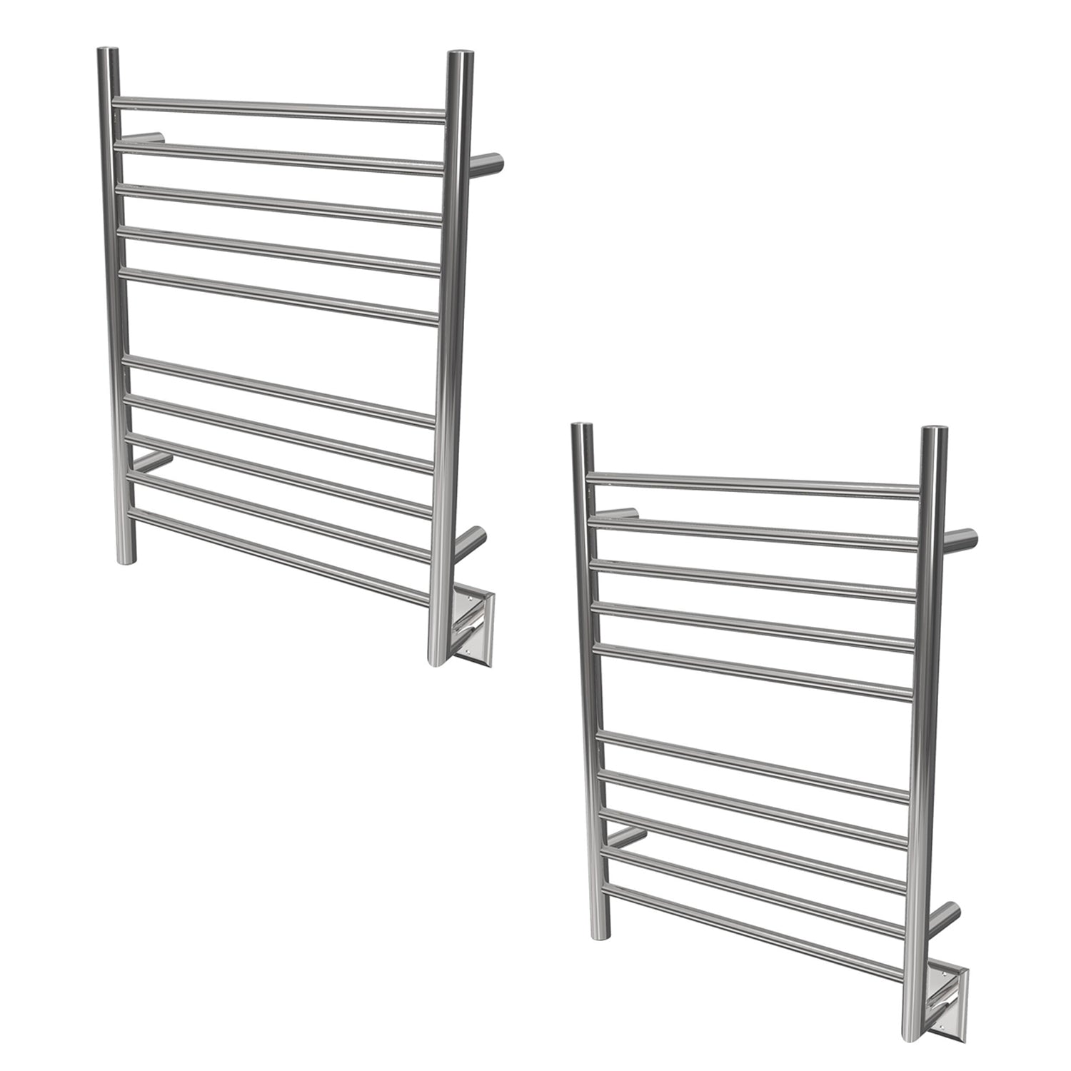 Amba Radiant 10 Bar Stainless Steel Hardwire Bathroom Towel Warmer Rack (2 Pack)