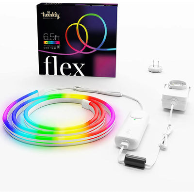 Twinkly Flex App-Controlled Flexible Light Tube RGB 16 Mil Colors 6.5' (2 Pack)